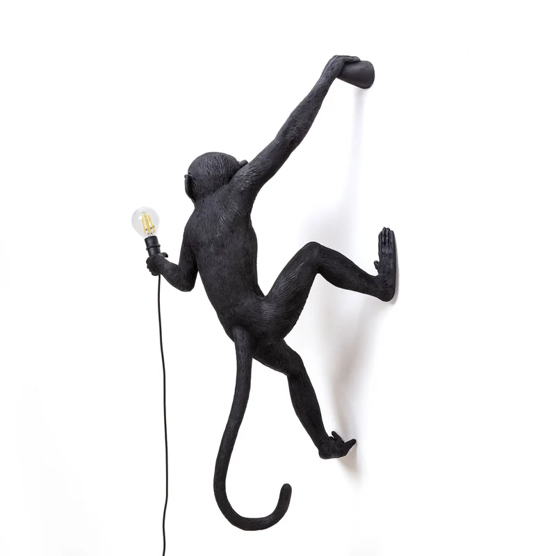 Lampe MONKEY HANGING 02 rechts schwarz H65
