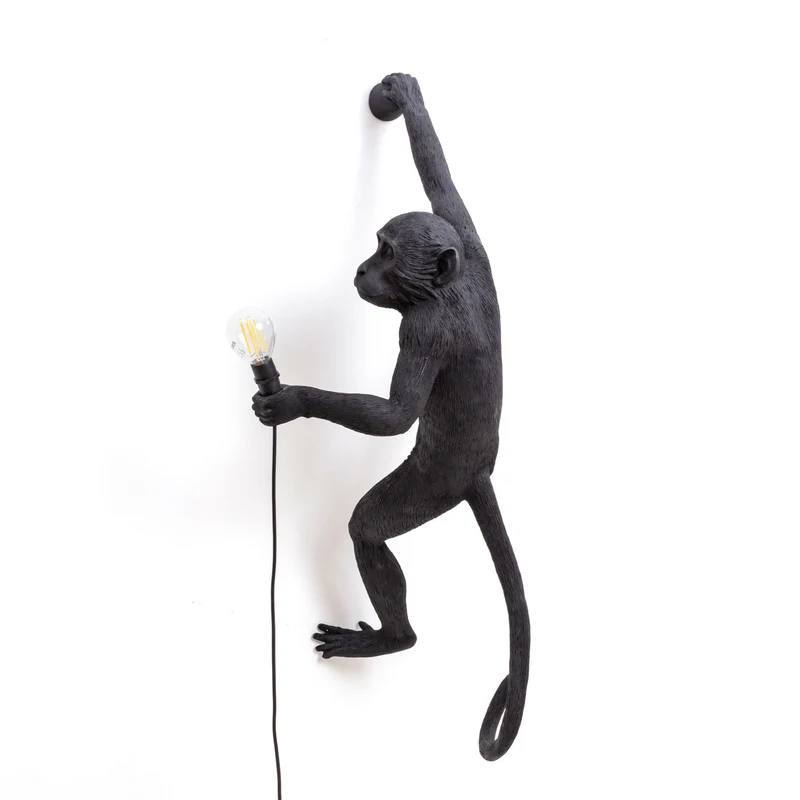 Lampe MONKEY HANGING 02 rechts schwarz H65