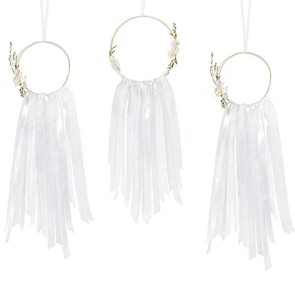 Florale Traumfänger Set (3 Stück)