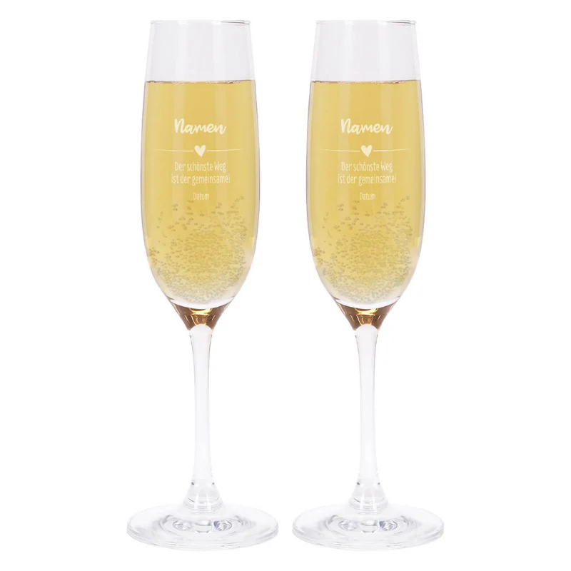 Personalisiertes Sektglas Set (2 Stück)