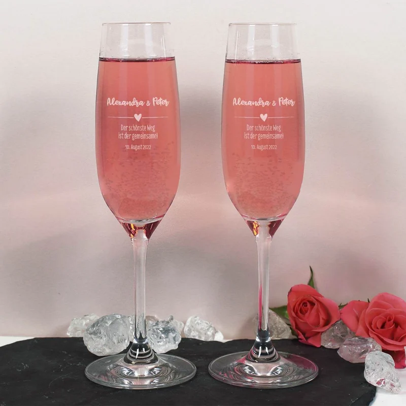 Personalisiertes Sektglas Set (2 Stück)