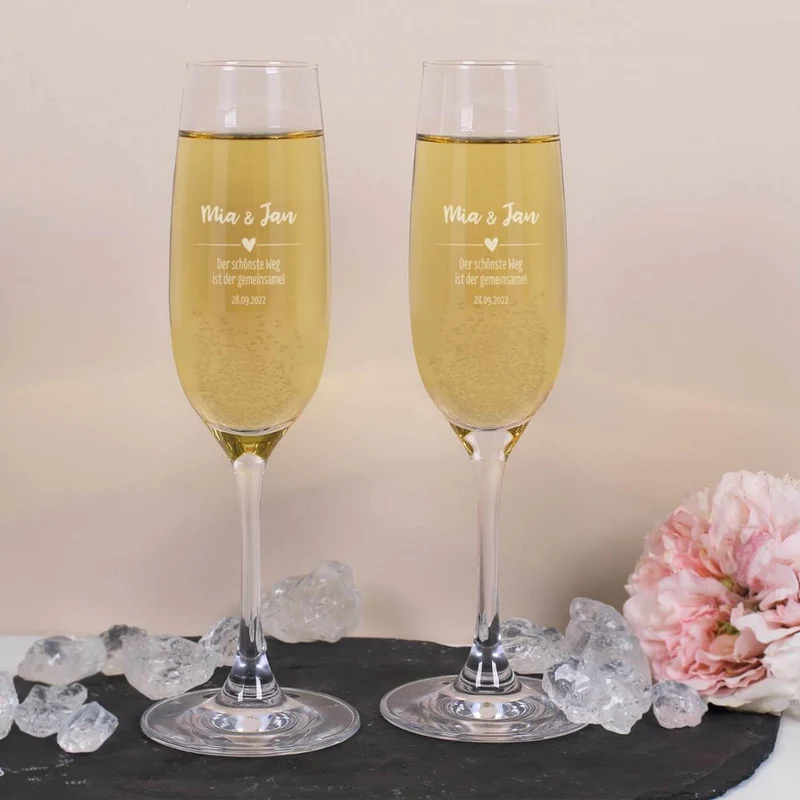 Personalisiertes Sektglas Set (2 Stück)