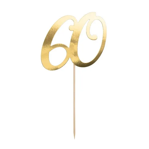 Tortenstecker Geburtstag Zahl gold