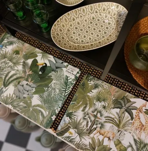 Platzmatten 5er Set | TROPIC ANIMAL Motiv 2 | 28,5 x 43,5 cm | Tischsets
