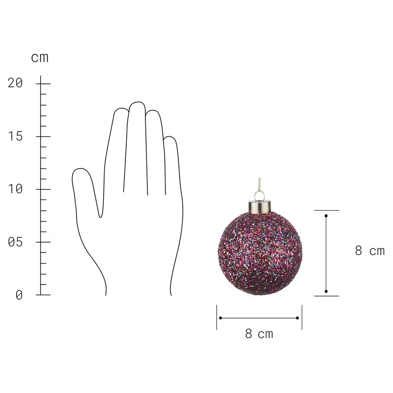 HANG ON Weihnachtskugel Glitter
