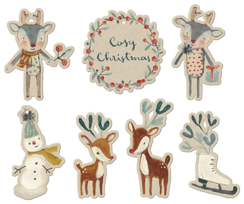 Maileg Anhänger 14x COSY CHRISTMAS ☆ Geschenkanhänger ☆ Adventsdeko