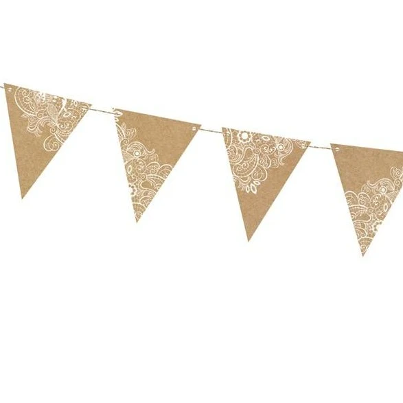 Girlande Kraftpapier mit Muster