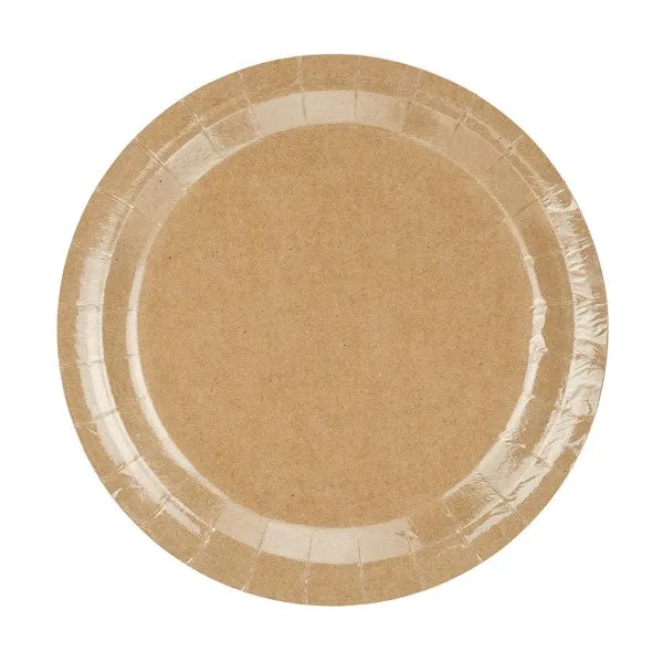 Teller aus Kraftpapier 18 cm (6 Stück)