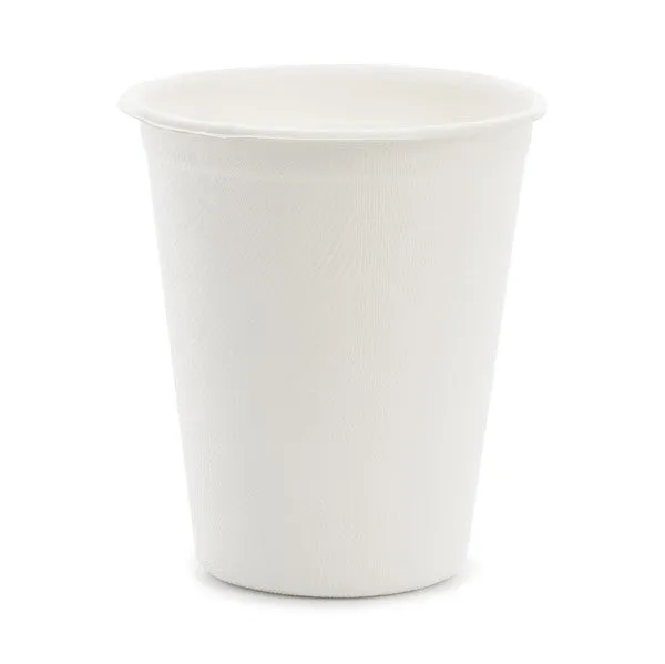 Becher aus Zuckerrohr weiß (6 Stück)