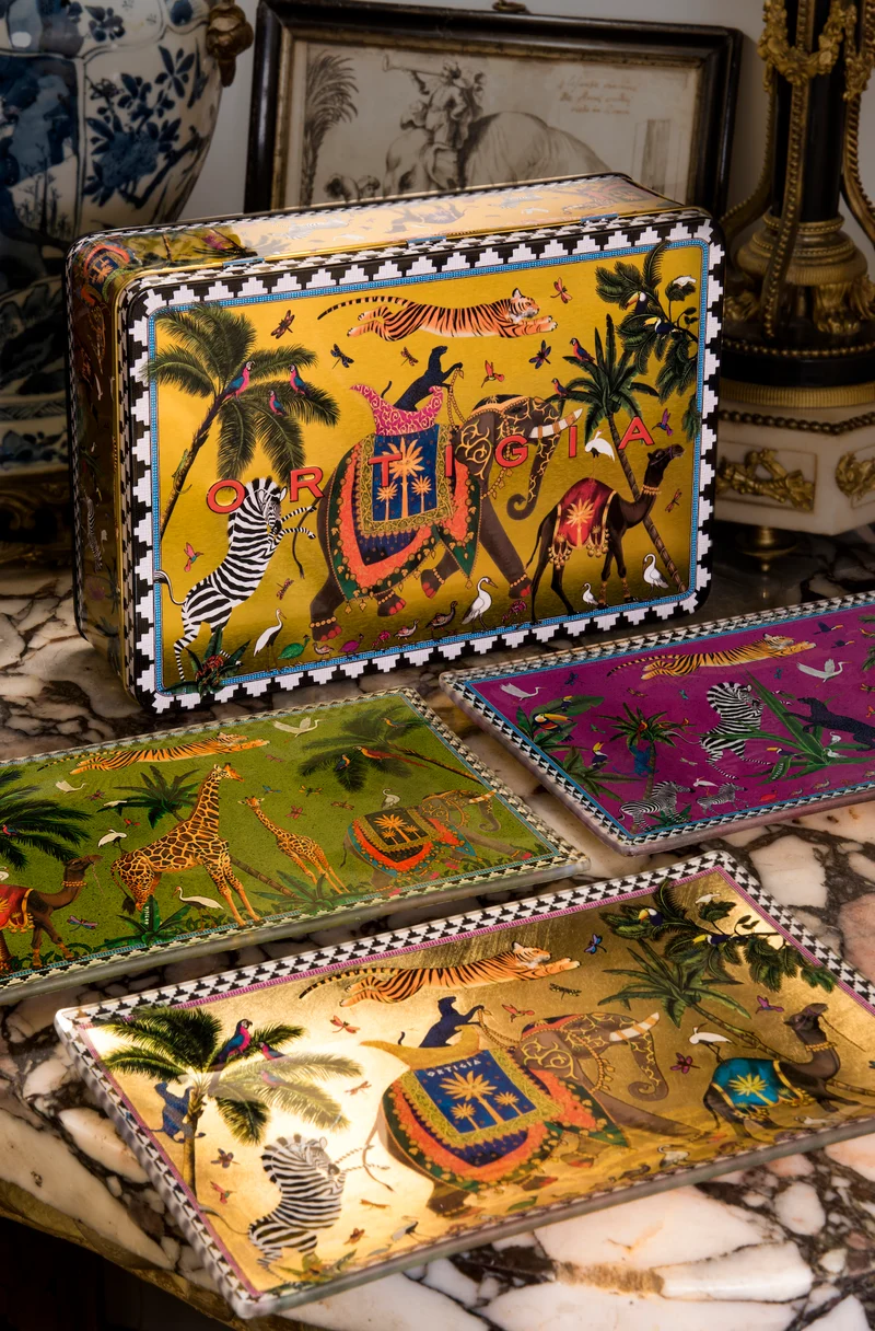 4er-Set Glasteller TIN FLYING TIGER multicolor