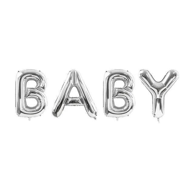 XL Folienballon Baby silber