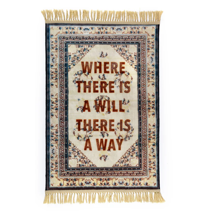 Teppich BURNT CARPET THE WAY, beige-blau 80×120cm