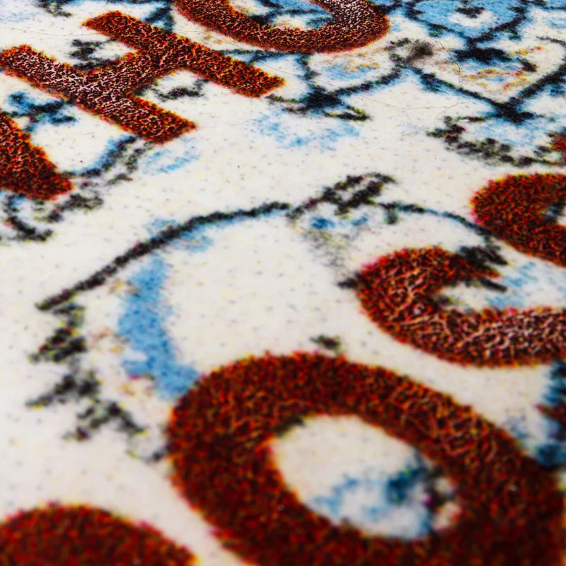 Teppich BURNT CARPET IMPOSSIBLE THINGS, beige-blau 80×120cm