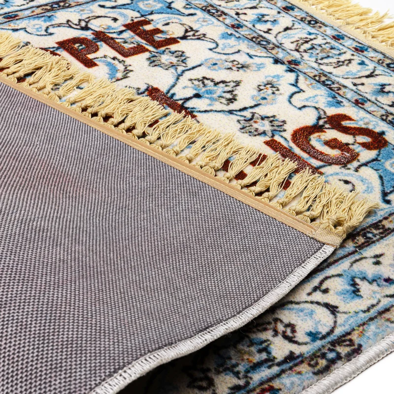 Teppich BURNT CARPET IMPOSSIBLE THINGS, beige-blau 80×120cm