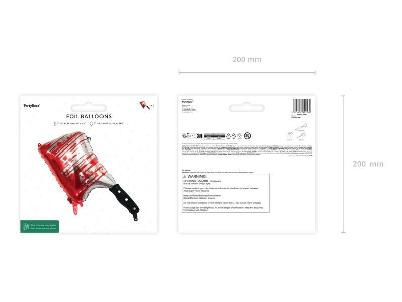 Shape Folienballon "Blutiges Hackmesser" | 36.5 x 88.5 cm