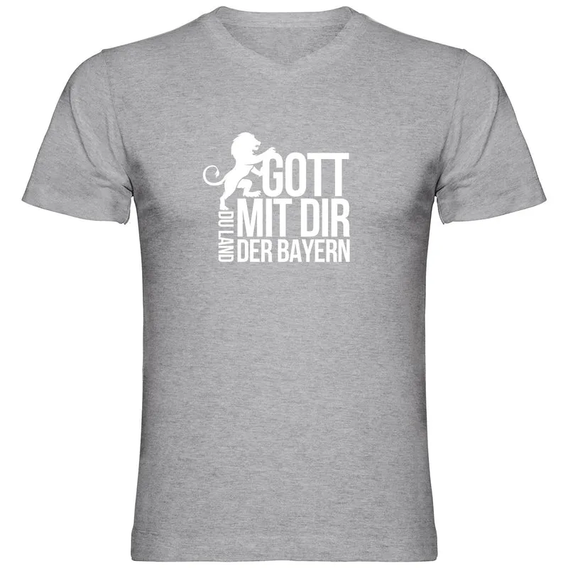 Land der Bayern Tshirt V-Ausschnitt