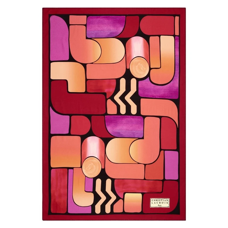 Merinowolle Decke GRAPHE MAGENTA