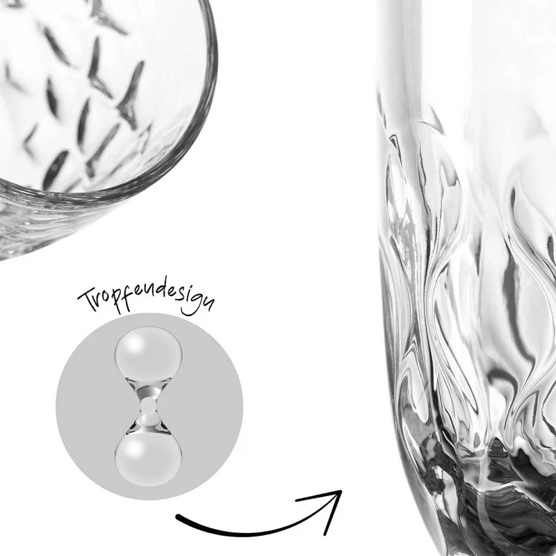 Kaffeeglas GOCCE 220ml 2. Variante 2er-Set