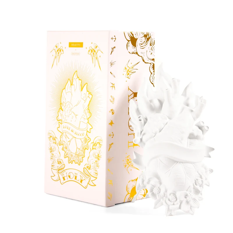 Vase HOLY LOVE IN BLOOM, weiß H33,9 cm