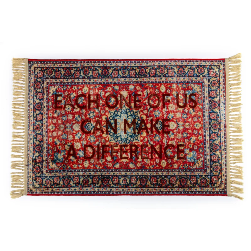 Teppich BURNT CARPET DIFFERENCE, beige-blau 80×120cm