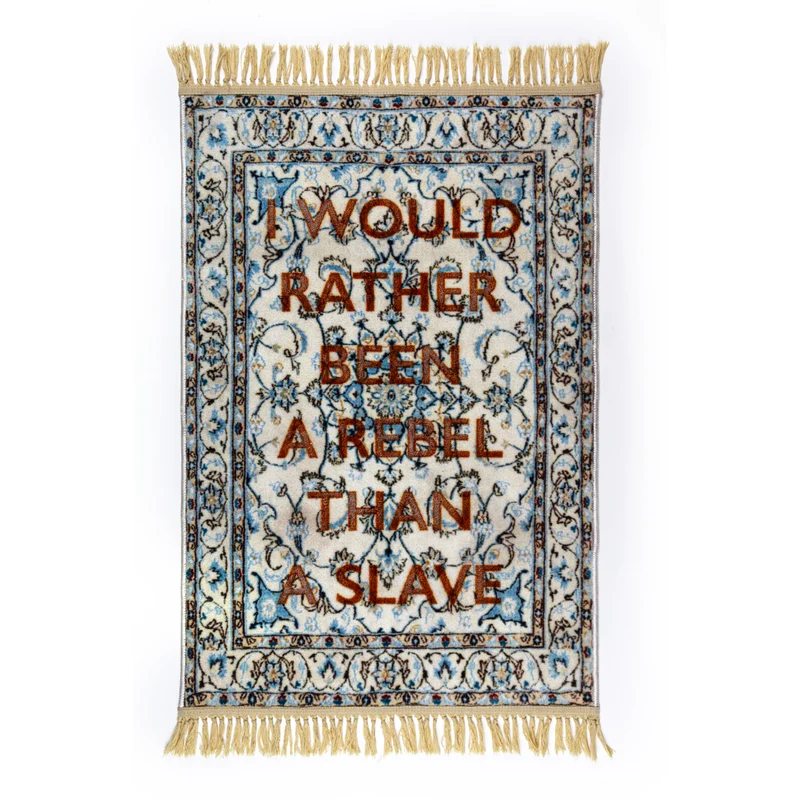 Teppich BURNT CARPET REBEL, beige-blau 80×120cm
