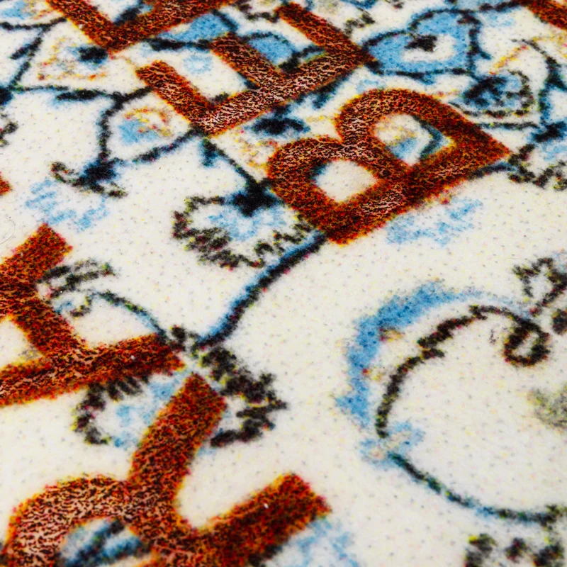 Teppich BURNT CARPET REBEL, beige-blau 80×120cm