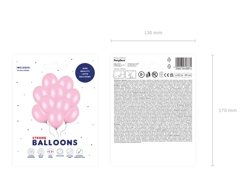 10 Stk. Latexballon Ø30cm "Uni Metallic" | Candy Pink