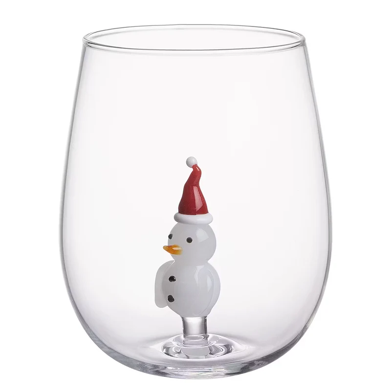 MERRY & JOY Trinkglas Schneemann