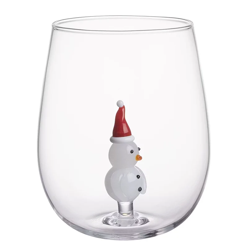 MERRY & JOY Trinkglas Schneemann