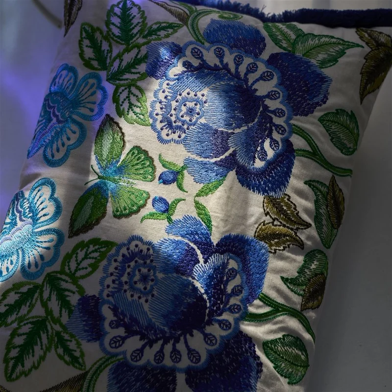 Kissen ISABELLA EMBROIDERED COBALT 60 x 45cm