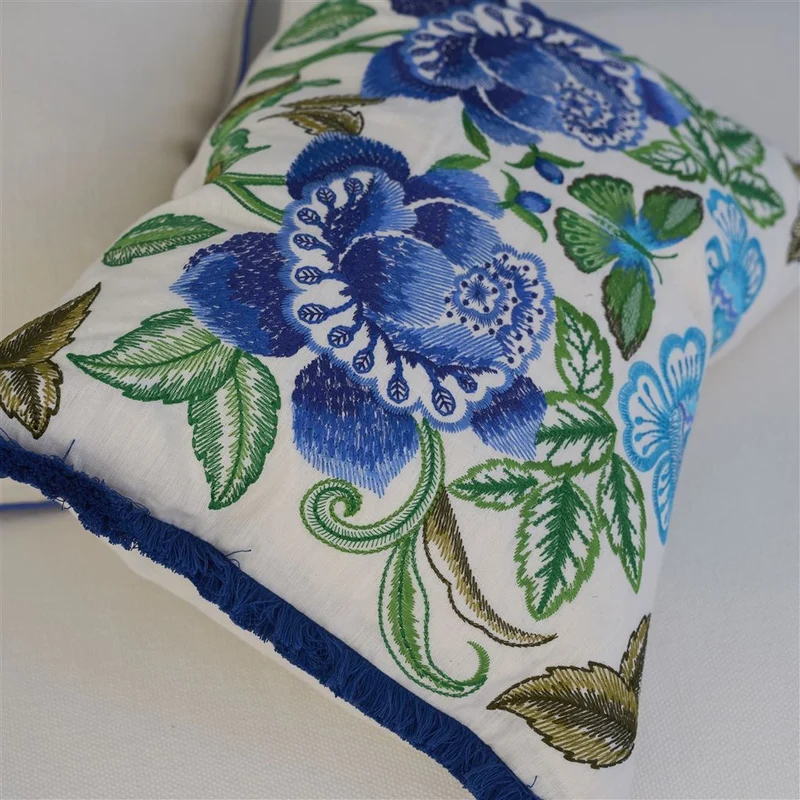 Kissen ISABELLA EMBROIDERED COBALT 60 x 45cm