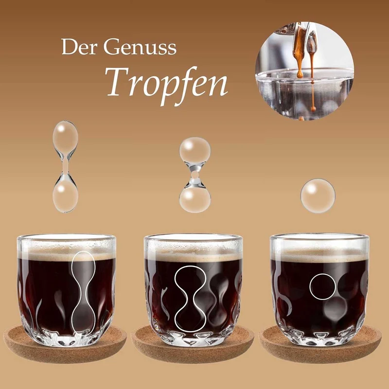 Kaffeeglas GOCCE 220ml 1. Variante 2er-Set