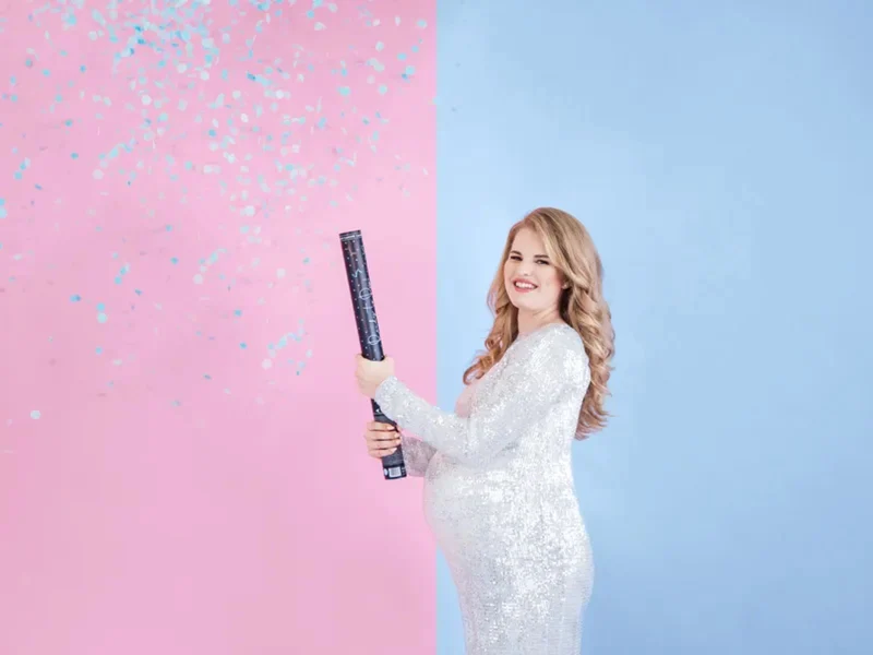 Konfettishooter Ready to pop 60 cm | Blau