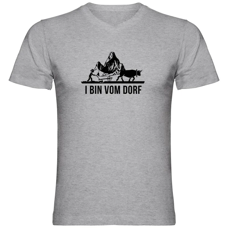I bin vom Dorf Herren Tshirt V-Ausschnitt