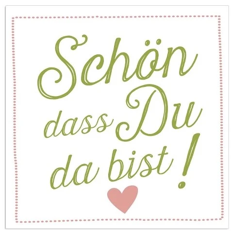 Cocktail Servietten Schön dass Du da bist (20 Stück)