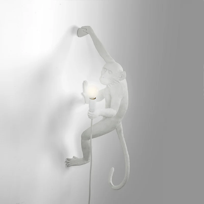 Lampe MONKEY HANGING 01 rechts weiß H65