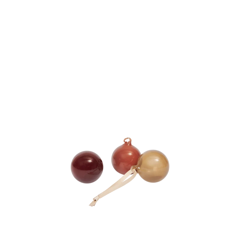 Glass Baubles Christbaumkugeln aus Glas 3er-Set Roseate - ferm LIVING