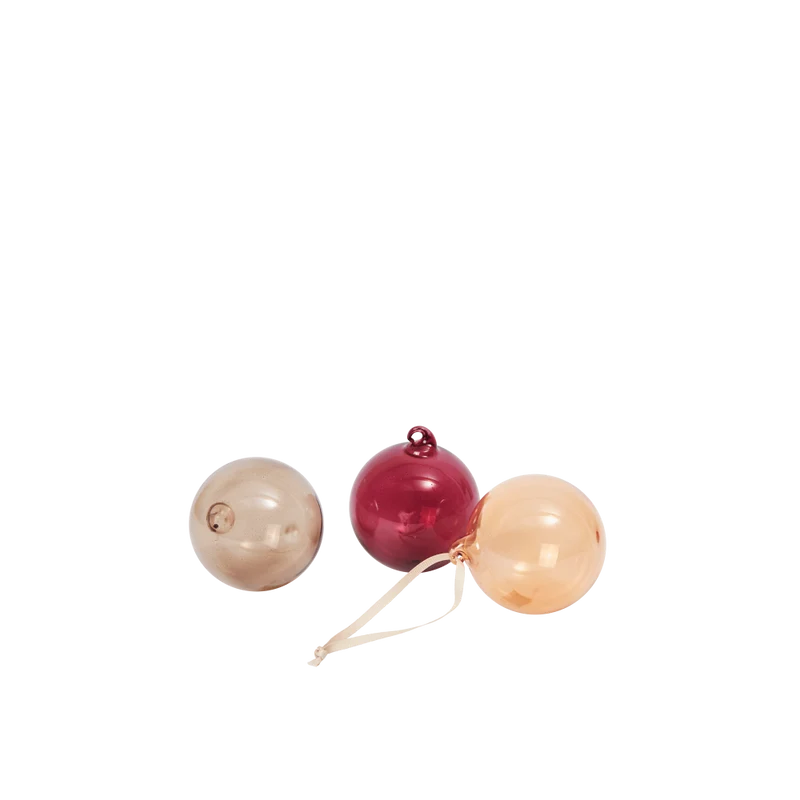 Glass Baubles Christbaumkugeln aus Glas 3er-Set Roseate - ferm LIVING