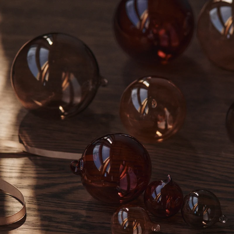 Glass Baubles Christbaumkugeln aus Glas 3er-Set Roseate - ferm LIVING