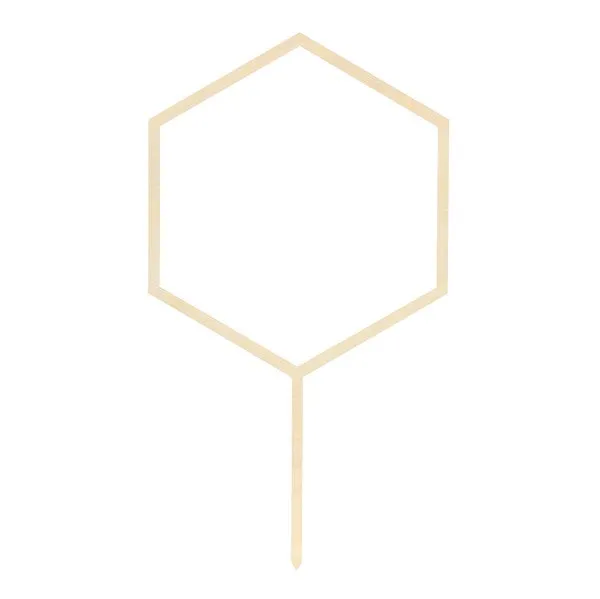 DIY Holz Tortenstecker Hexagon