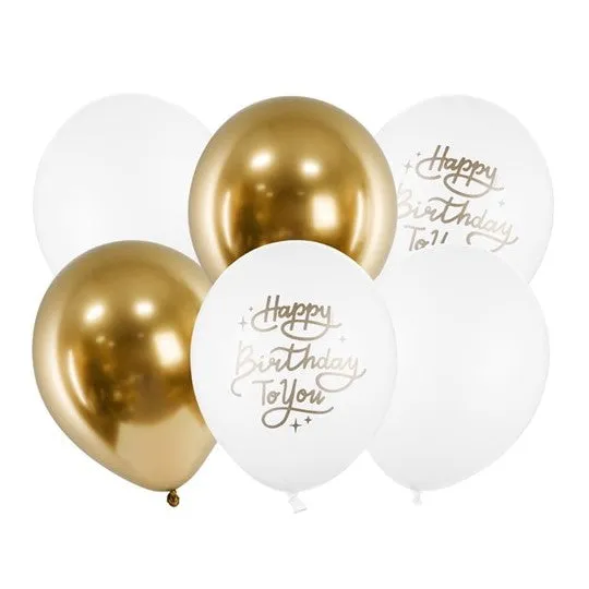 Luftballon Mix Geburtstag (6 Stück)