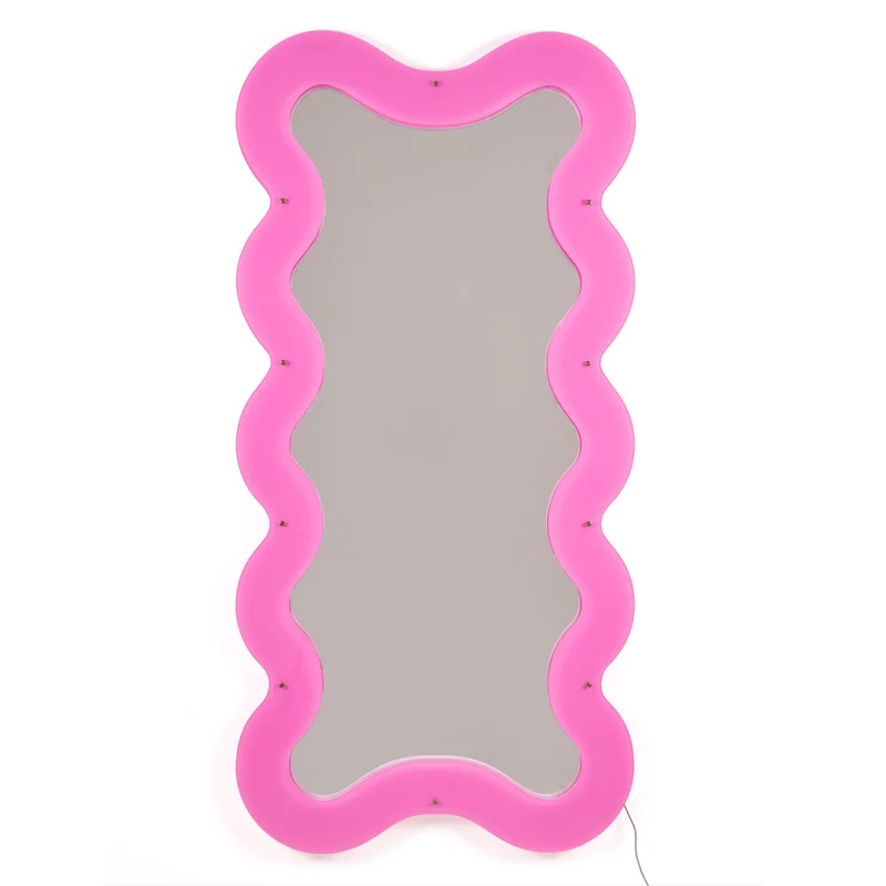 Wandspiegel SUPERCURVE pink H185