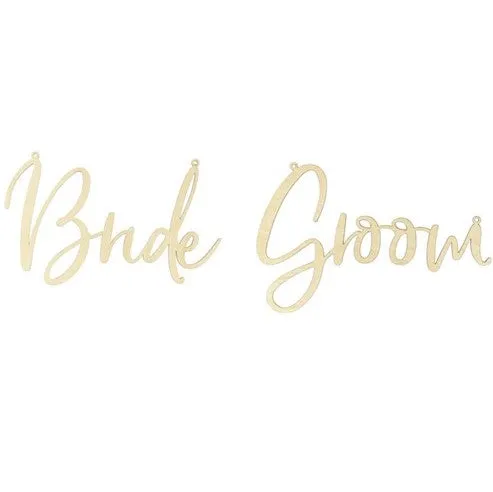 Holz Stuhlschilder Bride & Groom