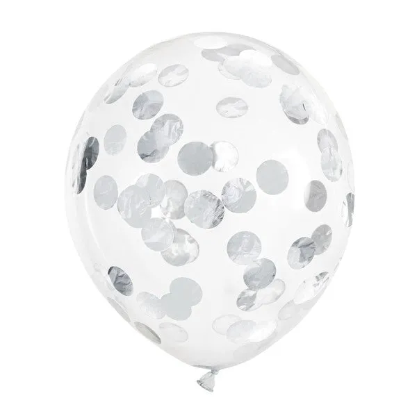 Konfetti Ballons (6 Stück)