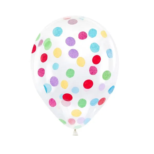 Konfetti Ballons (6 Stück)