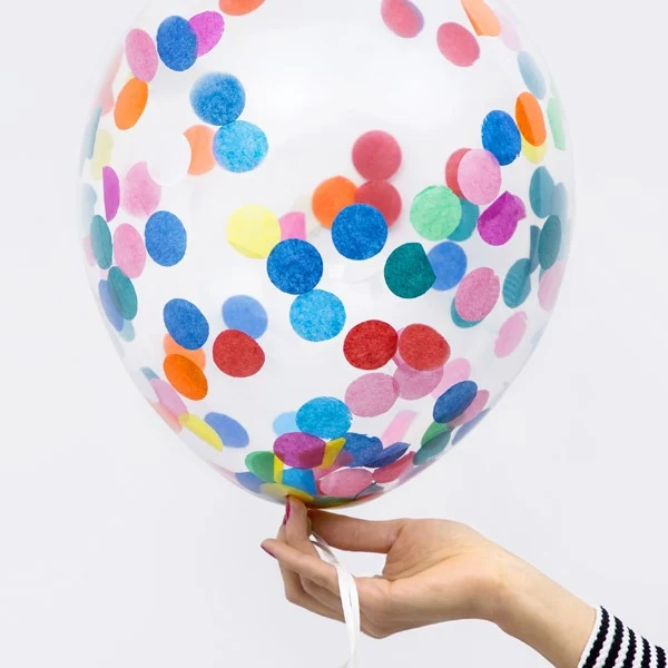 Konfetti Ballons (6 Stück)