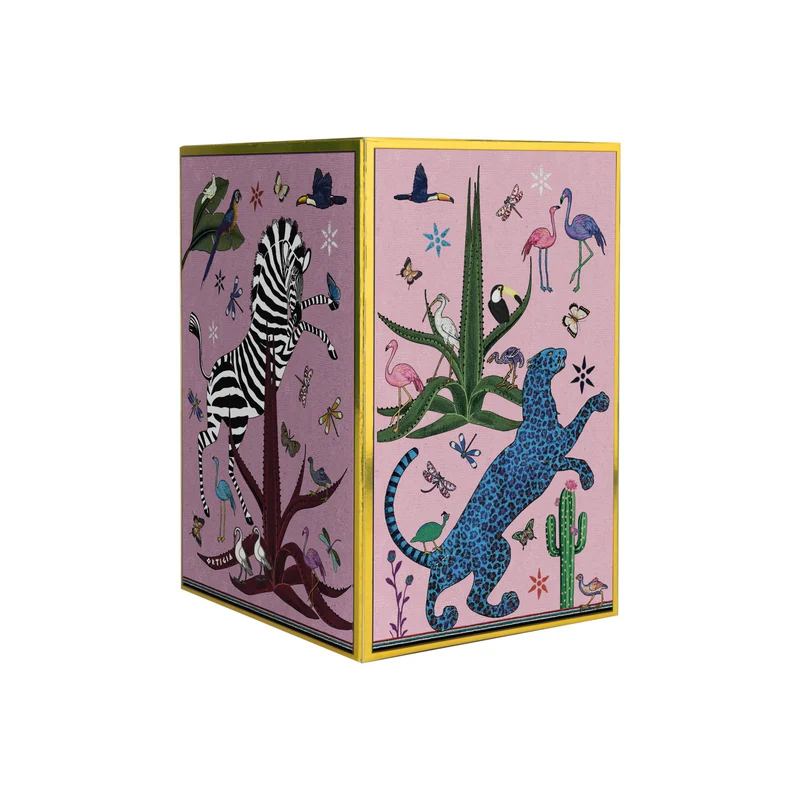 Mini-Karaffe „Jug Ceramic Small Pink“ Jungle-Motiv