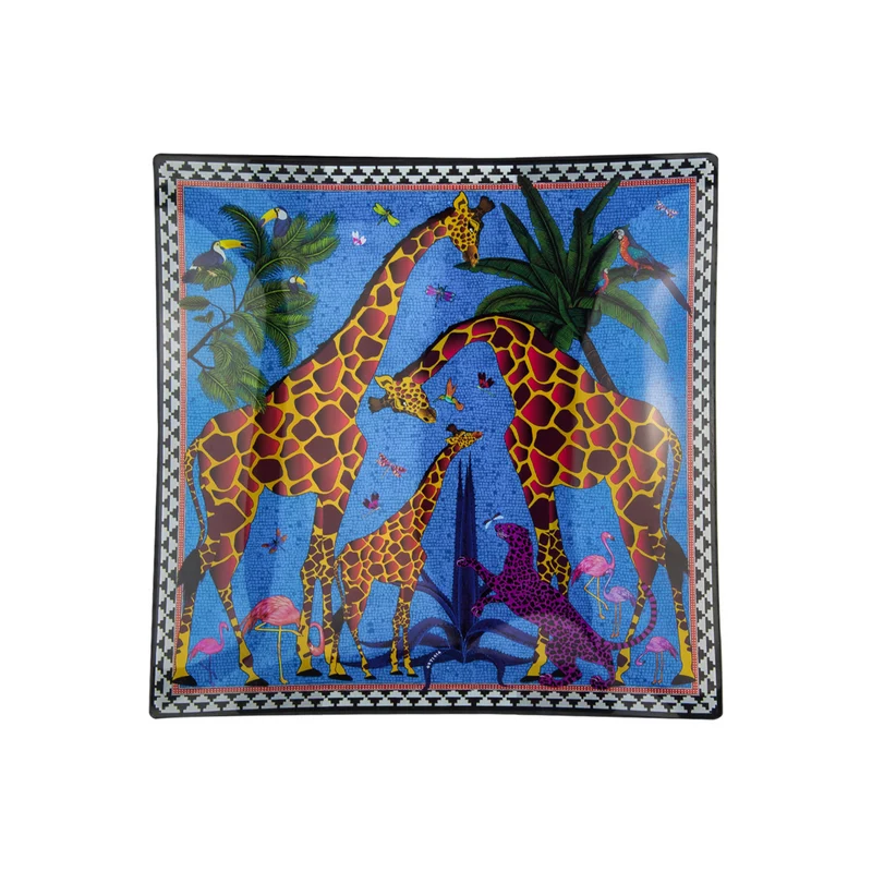 Glasteller S „Plate Giraffe Blue“ Giraffen-Motiv ø11 cm