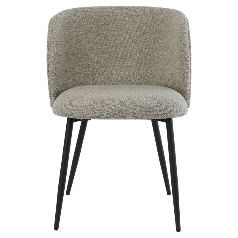 Esszimmerstuhl ELYNA 2er-Set, bouclé grau