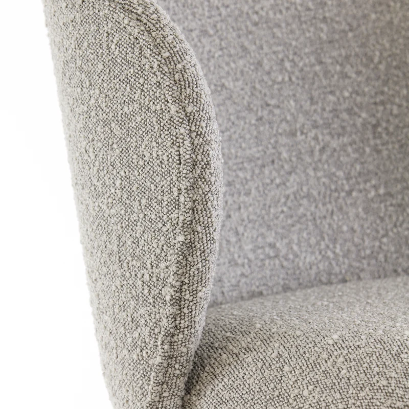 Esszimmerstuhl ELYNA 2er-Set, bouclé grau